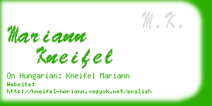 mariann kneifel business card